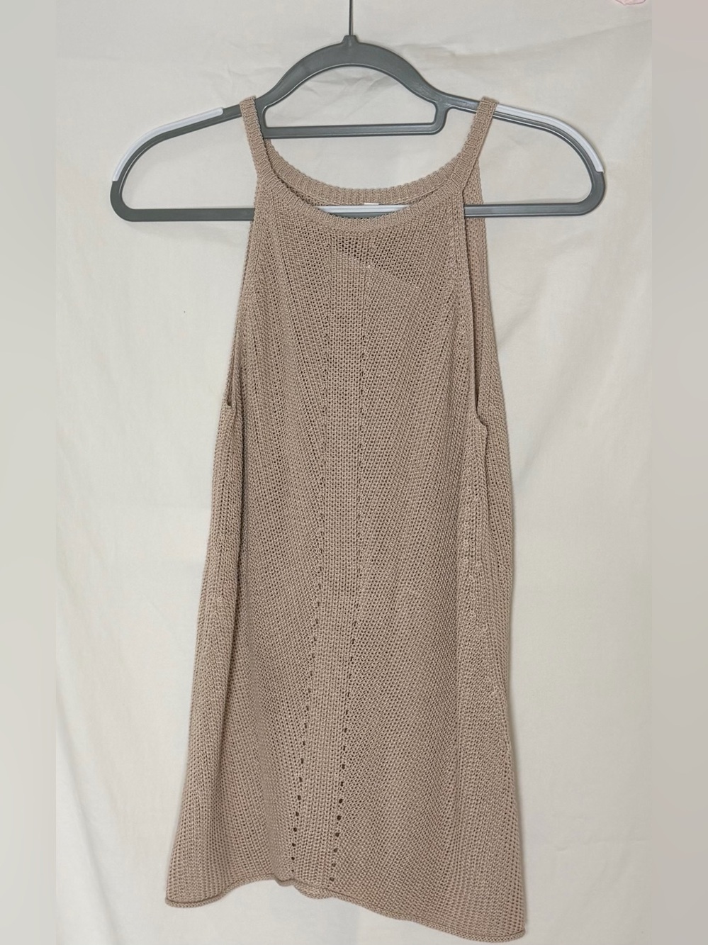 Wishlist Taupe Knit Halter Tank Top